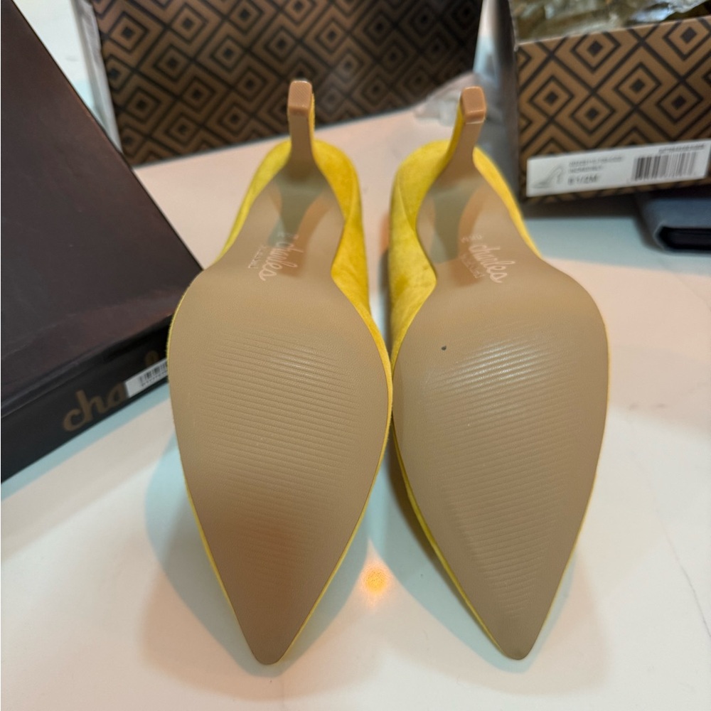 Charles by Charles David Yellow Suede Heels - Picture 8 of 8